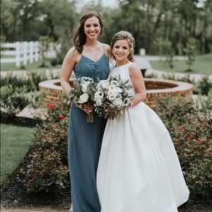 Weddington Way Camille Dusty Blue Bridesmaid Dress